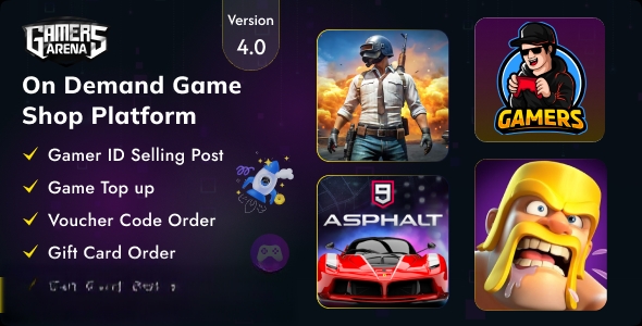 Gamers Arena - Digital Online Game Store, Game Top Up , Voucher & Gamer ID Selling Tools