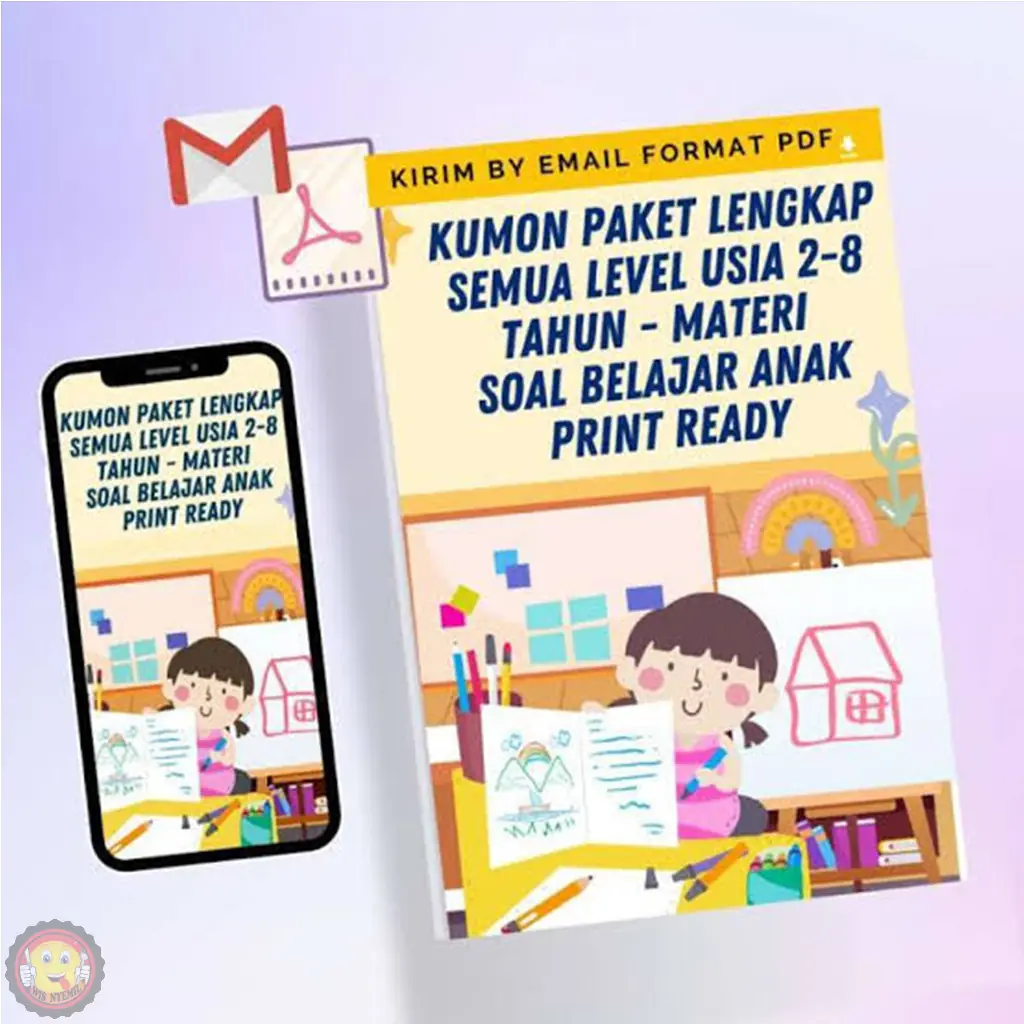 KUMON Paket Lengkap Semua Level Usia 2-8 Tahun - Materi Soal Belajar Anak Print Ready