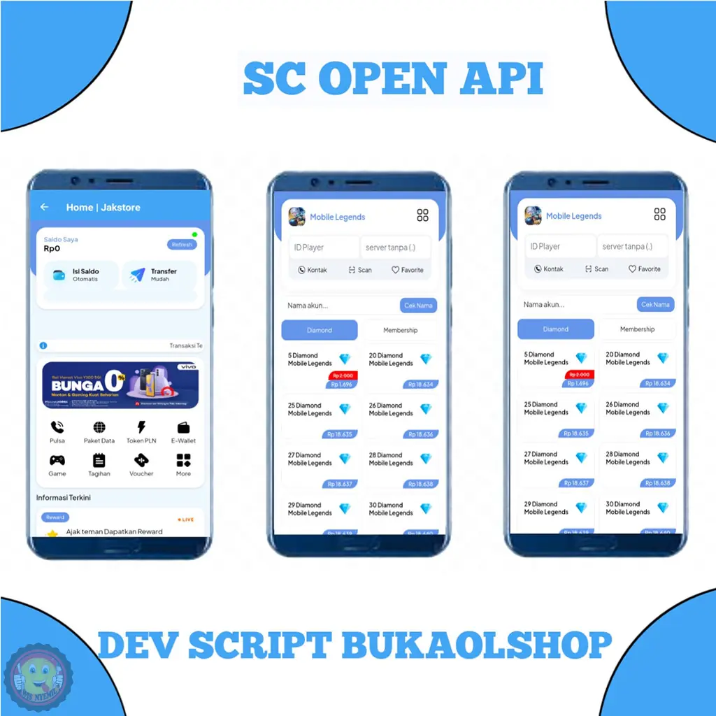 Script PPOB Pulsa Bukaolshop Otomatis Paket Lengkap